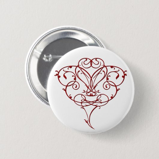 Floral Heart Button (Voorkant /achterkant)
