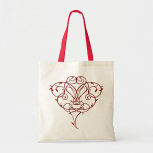 Floral Heart Canvas tas