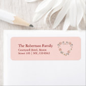 Floral Heart Custom Etiket (Insitu)