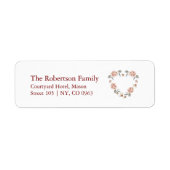Floral Heart Custom Etiket (Voorkant)