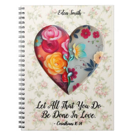 Floral Heart Custom Journal - Alles wat je doet in Notitieboek