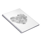 Floral Heart Doodle Notitieboek (Rechterzijde)