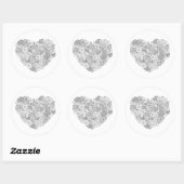 Floral Heart Doodle Ronde Sticker (Vel)