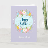 Floral Heart Easter Card Kaart (Voorkant)