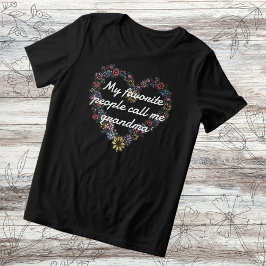Floral Heart Favoriete mensen noemen me oma Tri-Blend Shirt