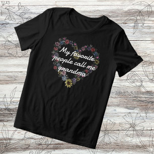 Floral Heart Favoriete mensen noemen me oma Tri-Blend Shirt