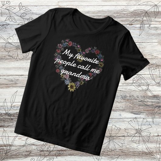 Floral Heart Favoriete mensen noemen me oma Tri-Blend Shirt