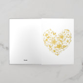 Floral Heart Folie Wenskaart (Buiten Laag)