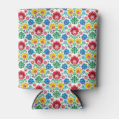 Floral Heart Folk Art Pattern Blikjeskoeler (Voorkant)