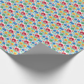 Floral Heart Folk Art Pattern Cadeaupapier (Hoek)