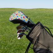 Floral Heart Folk Art Pattern Golfheadcover (Insitu)