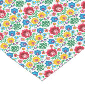 Floral Heart Folk Art Pattern Korte Tafelloper (Hoek)