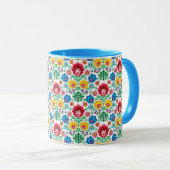 Floral Heart Folk Art Pattern Mok (Voorkant rechts)