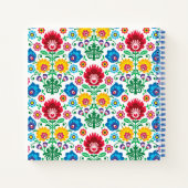 Floral Heart Folk Art Pattern Notitieboek (Achterkant)