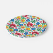 Floral Heart Folk Art Pattern Papieren Bordje (Gekanteld)