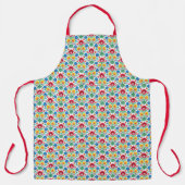 Floral Heart Folk Art Pattern Schort (Voorkant)