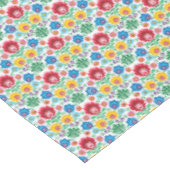 Floral Heart Folk Art Pattern Tafelkleed (Gekanteld)