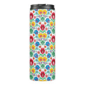 Floral Heart Folk Art Pattern Thermosbeker (Achterkant)