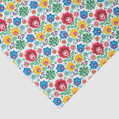 Floral Heart Folk Art Pattern Tissuepapier (Detail)