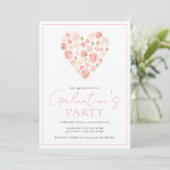 Floral Heart Galentine's Day Kaart (Staand voorkant)