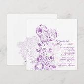 Floral Heart GardenBridal Shower Kaart (Voorkant / Achterkant)