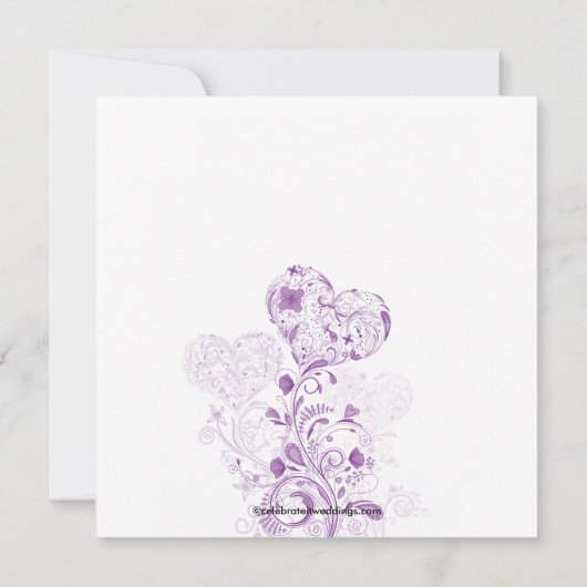 Floral Heart GardenBridal Shower Kaart (Achterkant)