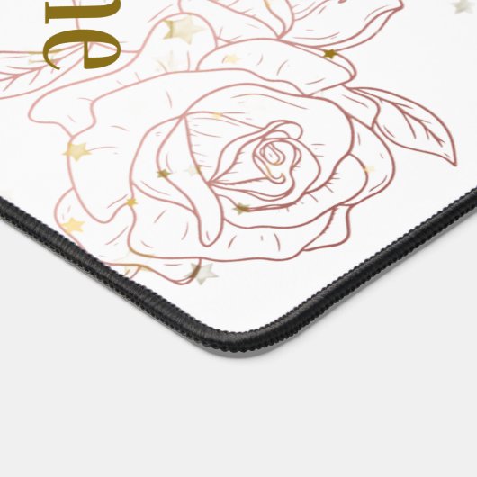 Floral Heart Gepersonaliseerde Desk Mat – "Wees co (Hoek)