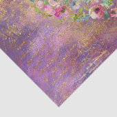 Floral Heart Gold Antiek handschrift ontkoppeling Tissuepapier (Detail)