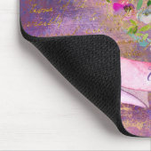 Floral Heart Gold Antiek Handwriting Monogram Muismat (Hoek)