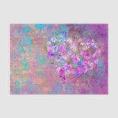 Floral Heart Gold  handschrift ontkoppeling Tissuepapier (Voorkant)