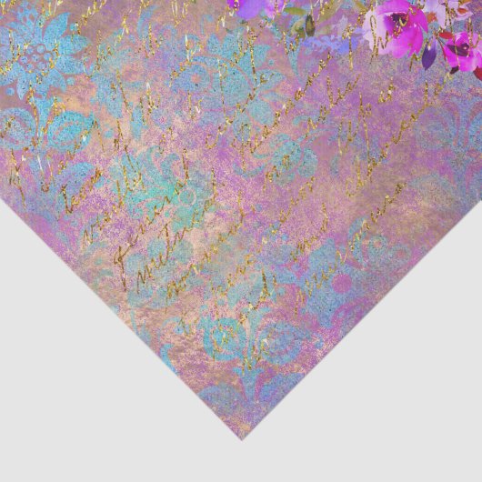 Floral Heart Gold  handschrift ontkoppeling Tissuepapier (Detail)