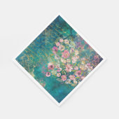 Floral Heart Gold Romantic Handwriting Decoupage Servet (Hoek)