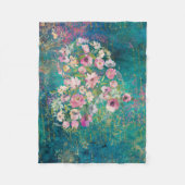 Floral Heart Gold Romantic Handwriting Fleece Deken (Voorkant)