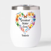Floral Heart “Greatest Sister Ever” with Poem (Voorkant)
