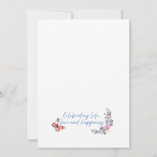 Floral Heart Happy Birthday Flat Kaart