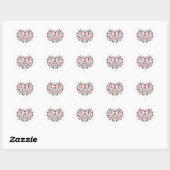 Floral Heart Hart Sticker (Vel)