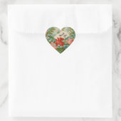  Floral Heart Hartelijk dank Hart Sticker (Tas)