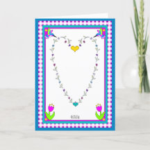 Floral Heart, Hummingbird, Buffalo Pset card