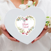 Floral Heart in Roze en Rode Shades Aangepaste tek Sticker