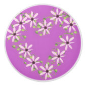 Floral Heart Keramische Knop (Voorkant)