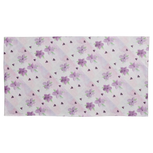 Floral Heart Kussensloop (Voorkant-Links)