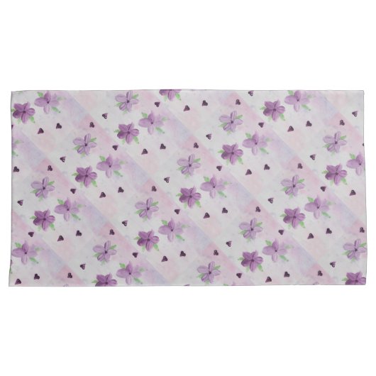 Floral Heart Kussensloop (Voorkant-Rechts)