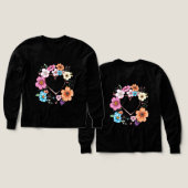 Floral Heart Lijst Romantische handgetekende bloem (Voorkant /achterkant)