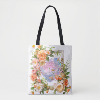 Floral Heart Lijst Tote Bag