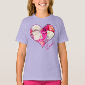 Floral Heart Love T-shirt (Voorkant)