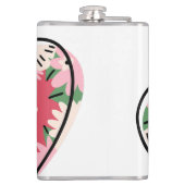 floral Heart "Love U. Mom" flask Heupfles (Achterkant)