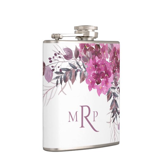 *~* Floral Heart Magenta Hydrangea Chic Popular Heupfles (Rechts)