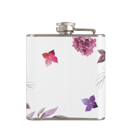 *~* Floral Heart Magenta Hydrangea Chic Popular Heupfles (Achterkant)