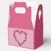 Floral Heart op Roze Bedankdoosjes (Geopend)