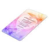 Floral Heart Oranje Paarse Dewdrops Weddenschap Magneet (Linkerzijde)